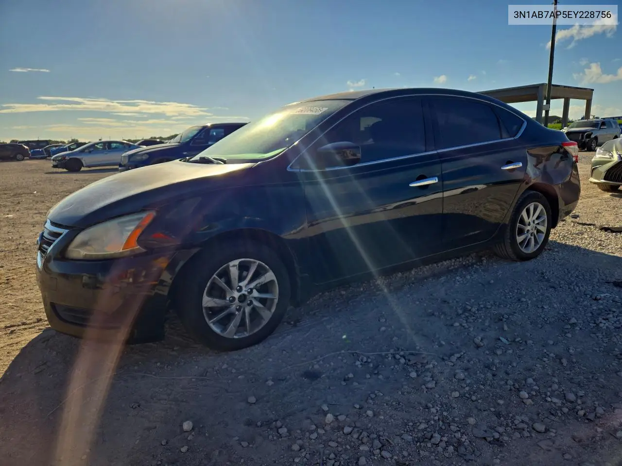 NISSAN SENTRA 2014, VIN 3N1AB7AP5EY228756