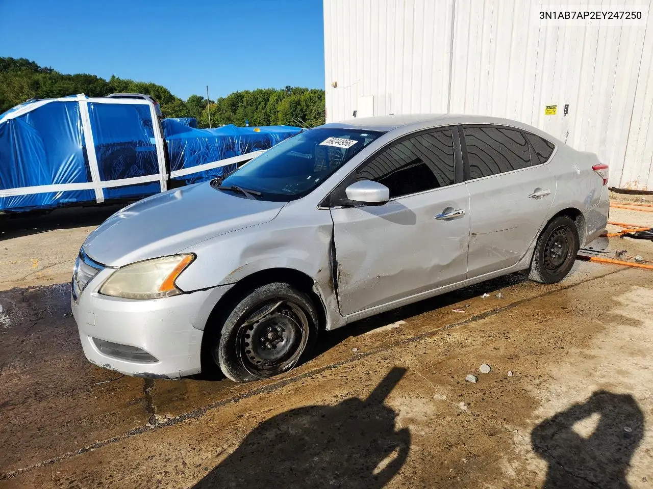 NISSAN SENTRA 2014, VIN 3N1AB7AP2EY247250
