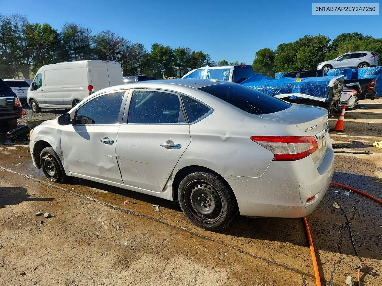 2014 NISSAN SENTRA VIN 3N1AB7AP2EY247250 — фото 2