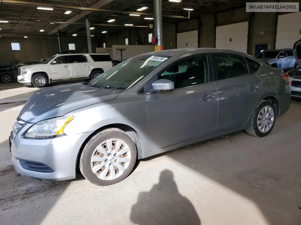 NISSAN SENTRA 2014, VIN 3N1AB7APXEL642953