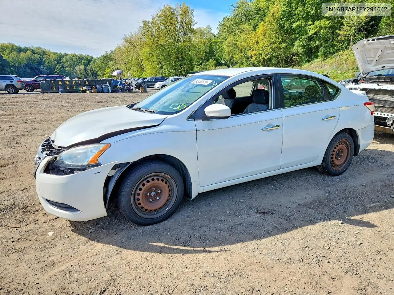 NISSAN SENTRA 2014, VIN 3N1AB7AP1EY294642