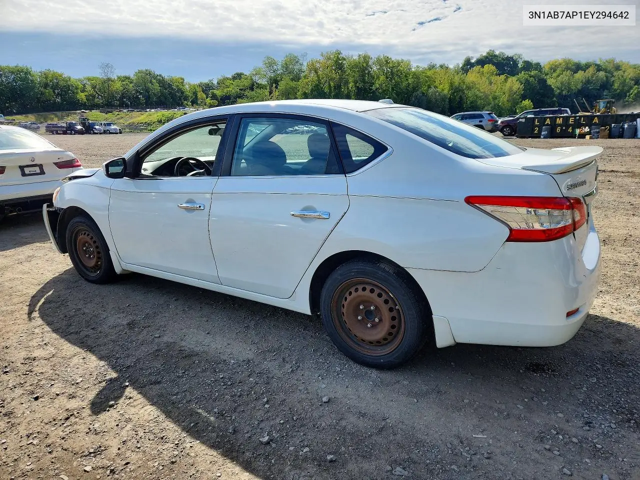 2014 NISSAN SENTRA VIN 3N1AB7AP1EY294642 — фото 2