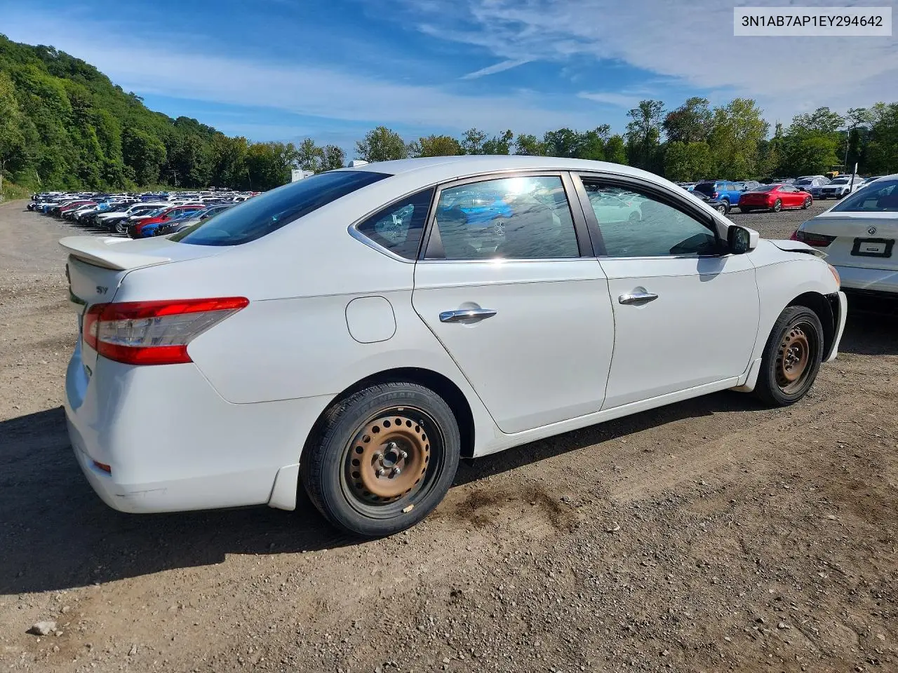 2014 NISSAN SENTRA VIN 3N1AB7AP1EY294642 — фото 3