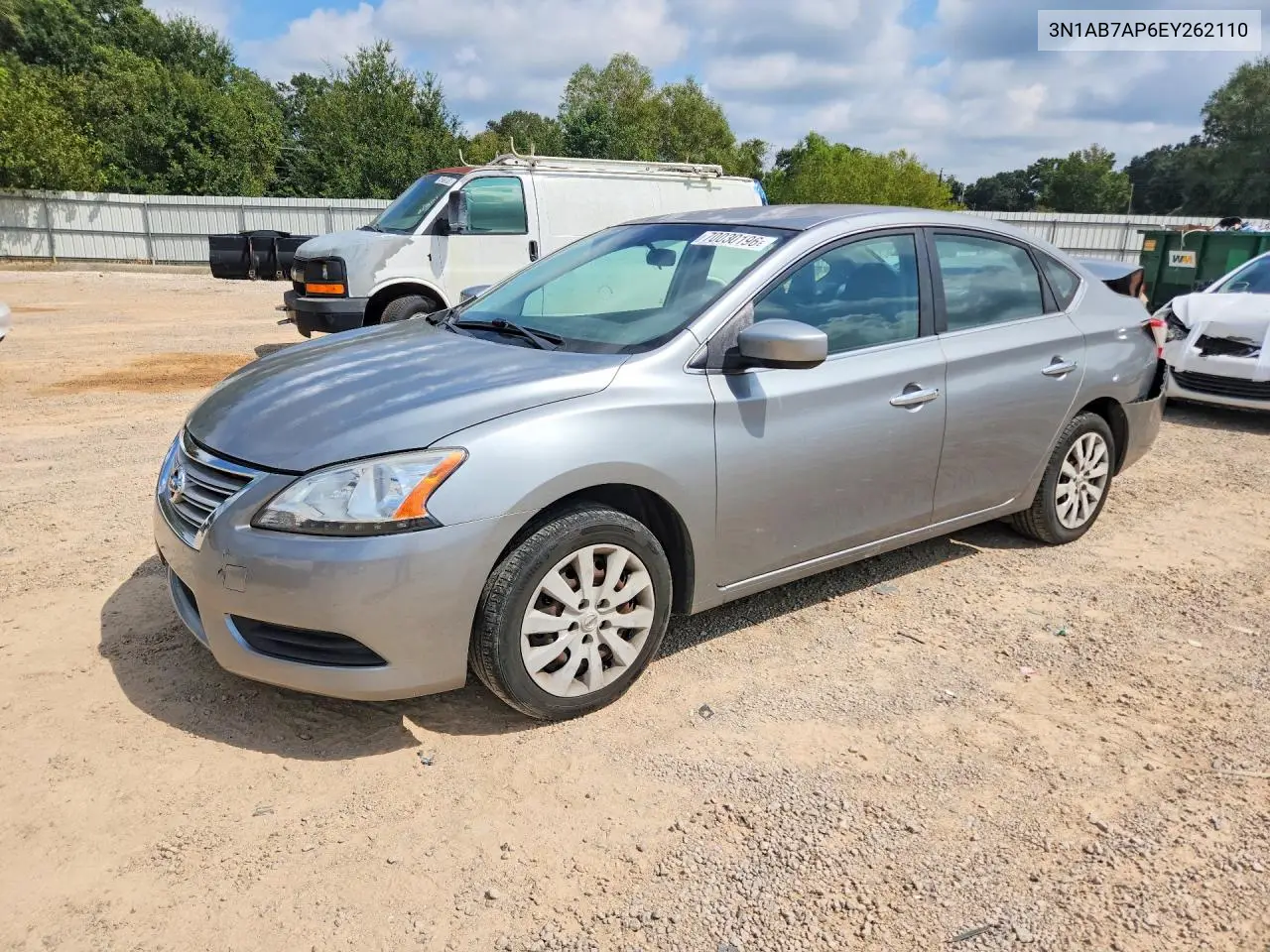 NISSAN SENTRA 2014, VIN 3N1AB7AP6EY262110