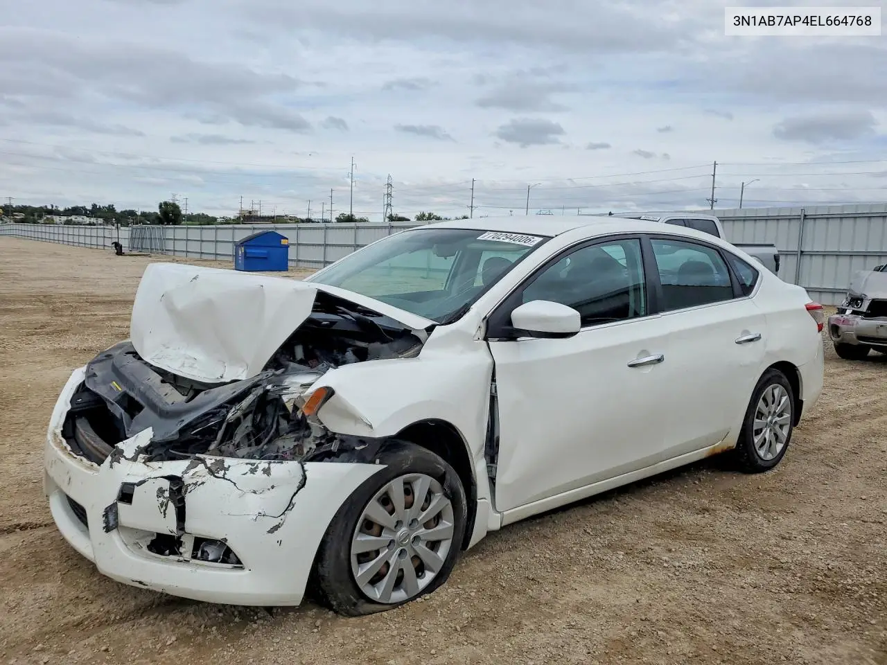 NISSAN SENTRA 2014, VIN 3N1AB7AP4EL664768