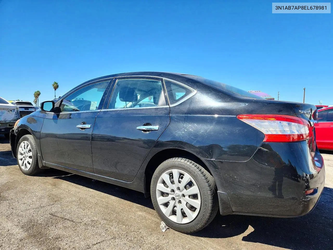 2014 NISSAN SENTRA VIN 3N1AB7AP8EL678981 — фото 2