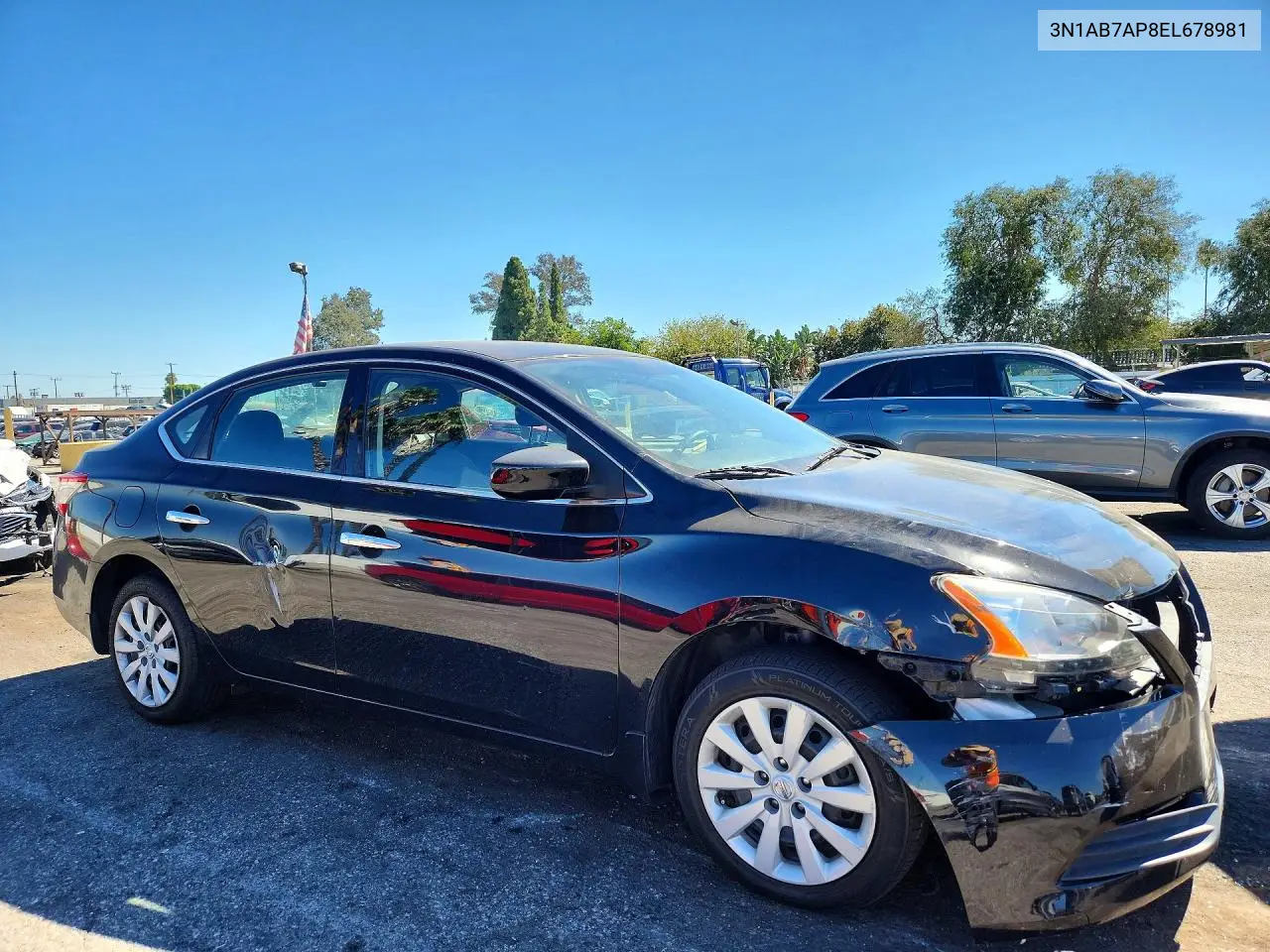 2014 NISSAN SENTRA VIN 3N1AB7AP8EL678981 — фото 4