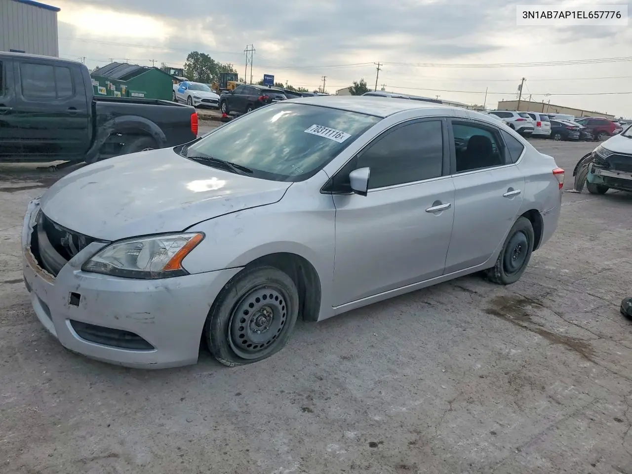 NISSAN SENTRA 2014, VIN 3N1AB7AP1EL657776