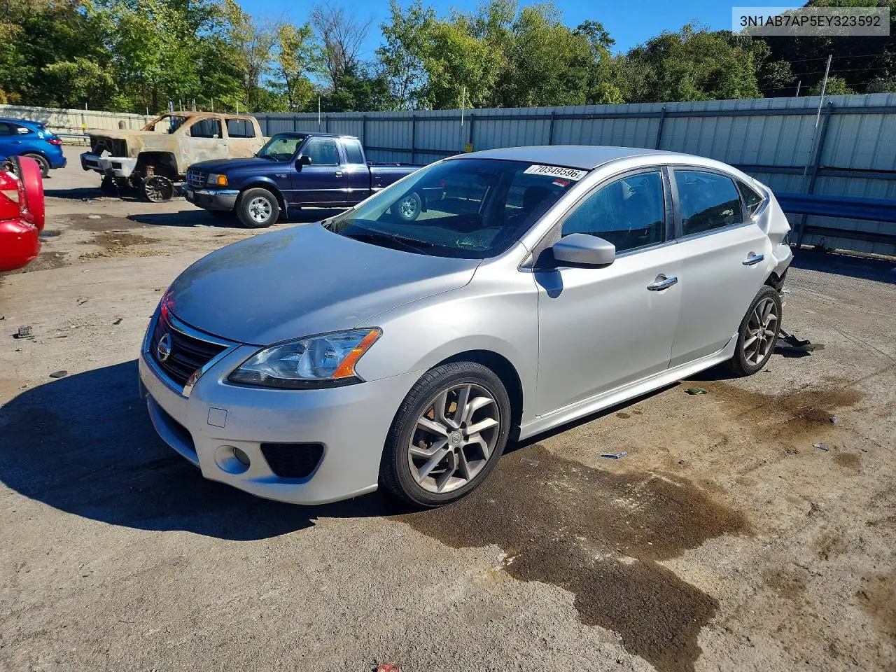 NISSAN SENTRA 2014, VIN 3N1AB7AP5EY323592