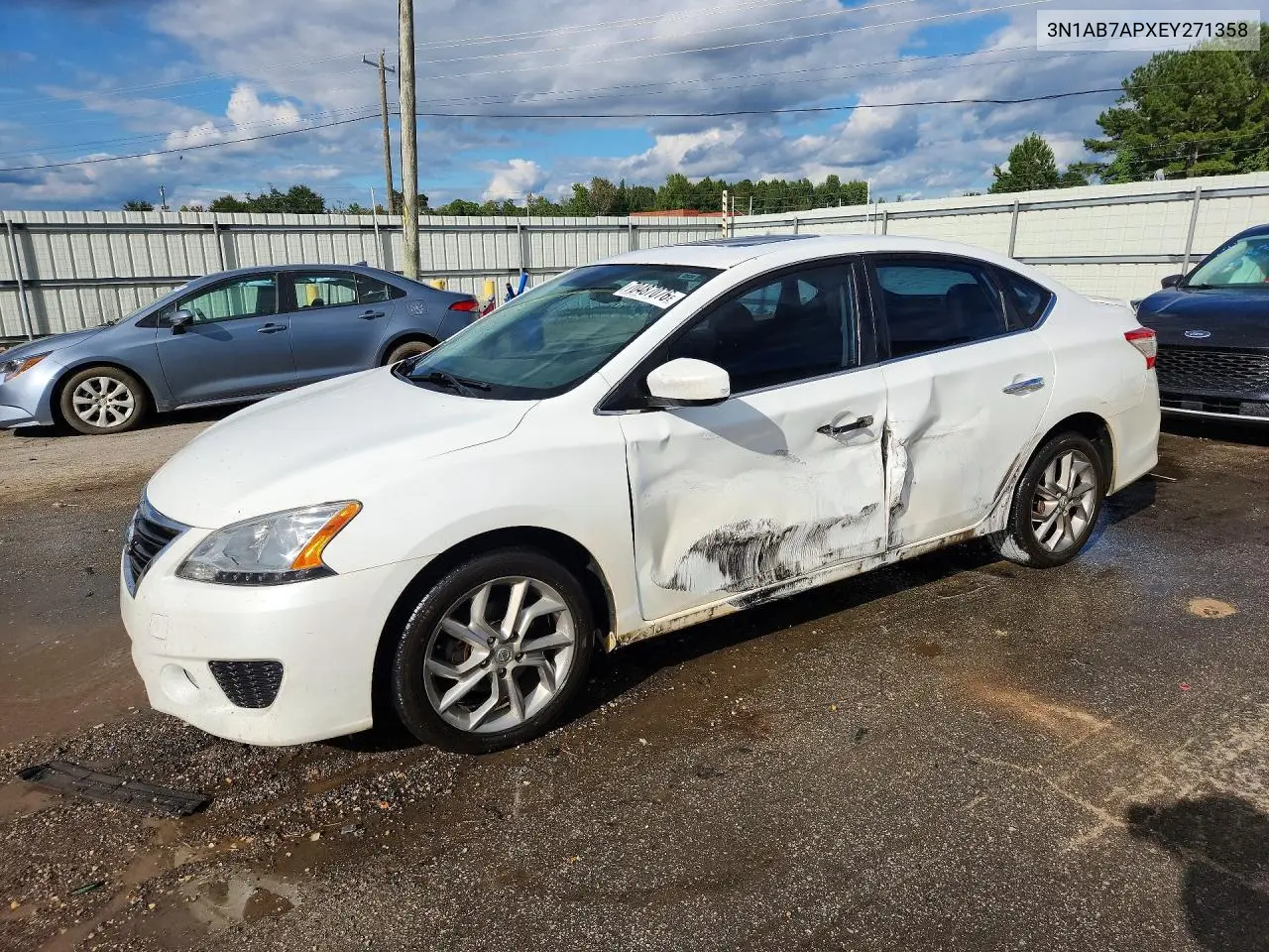 NISSAN SENTRA 2014, VIN 3N1AB7APXEY271358