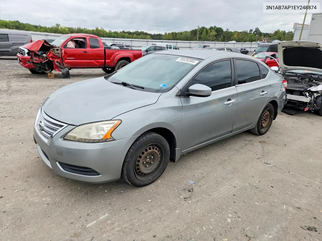 NISSAN SENTRA 2014, VIN 3N1AB7AP1EY248874