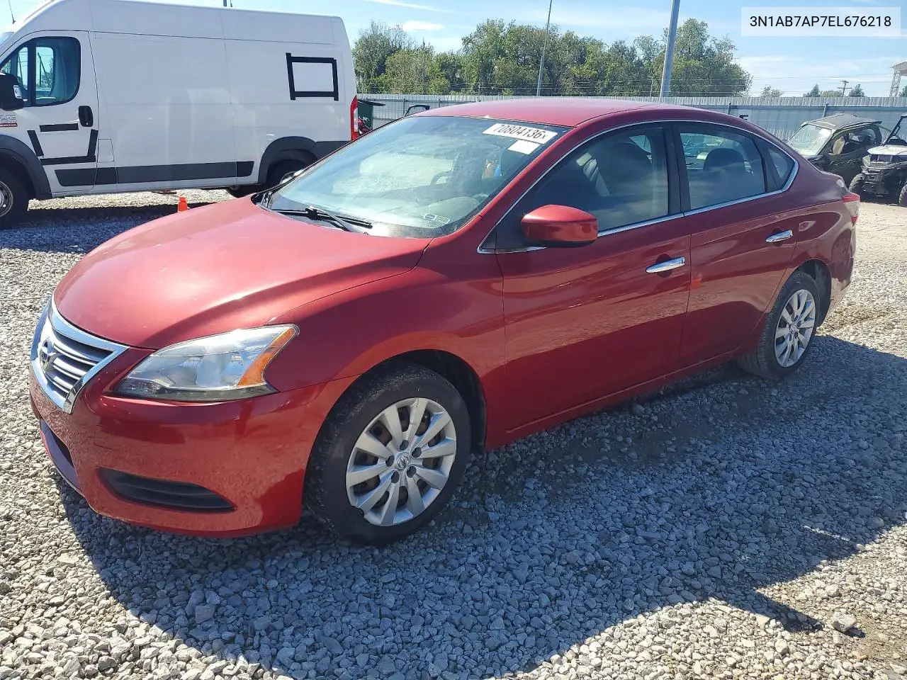 NISSAN SENTRA 2014, VIN 3N1AB7AP7EL676218