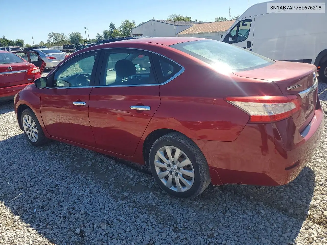 2014 NISSAN SENTRA VIN 3N1AB7AP7EL676218 — фото 2