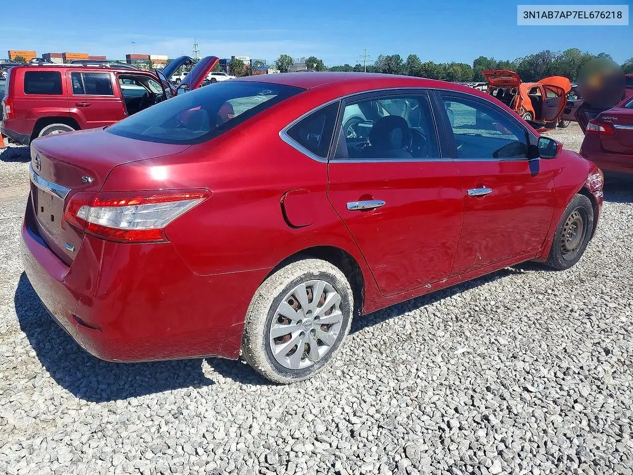 2014 NISSAN SENTRA VIN 3N1AB7AP7EL676218 — фото 3