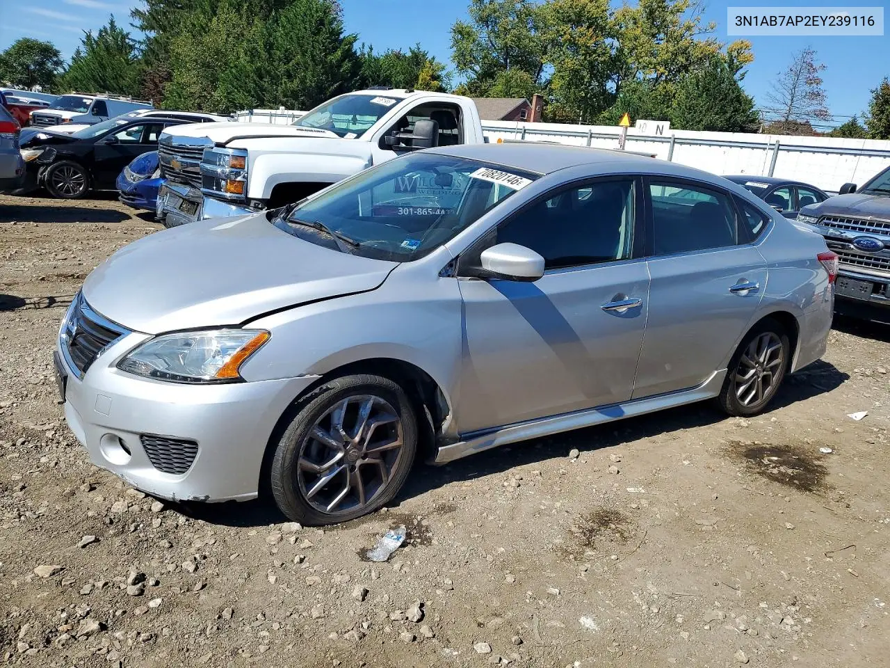 NISSAN SENTRA 2014, VIN 3N1AB7AP2EY239116