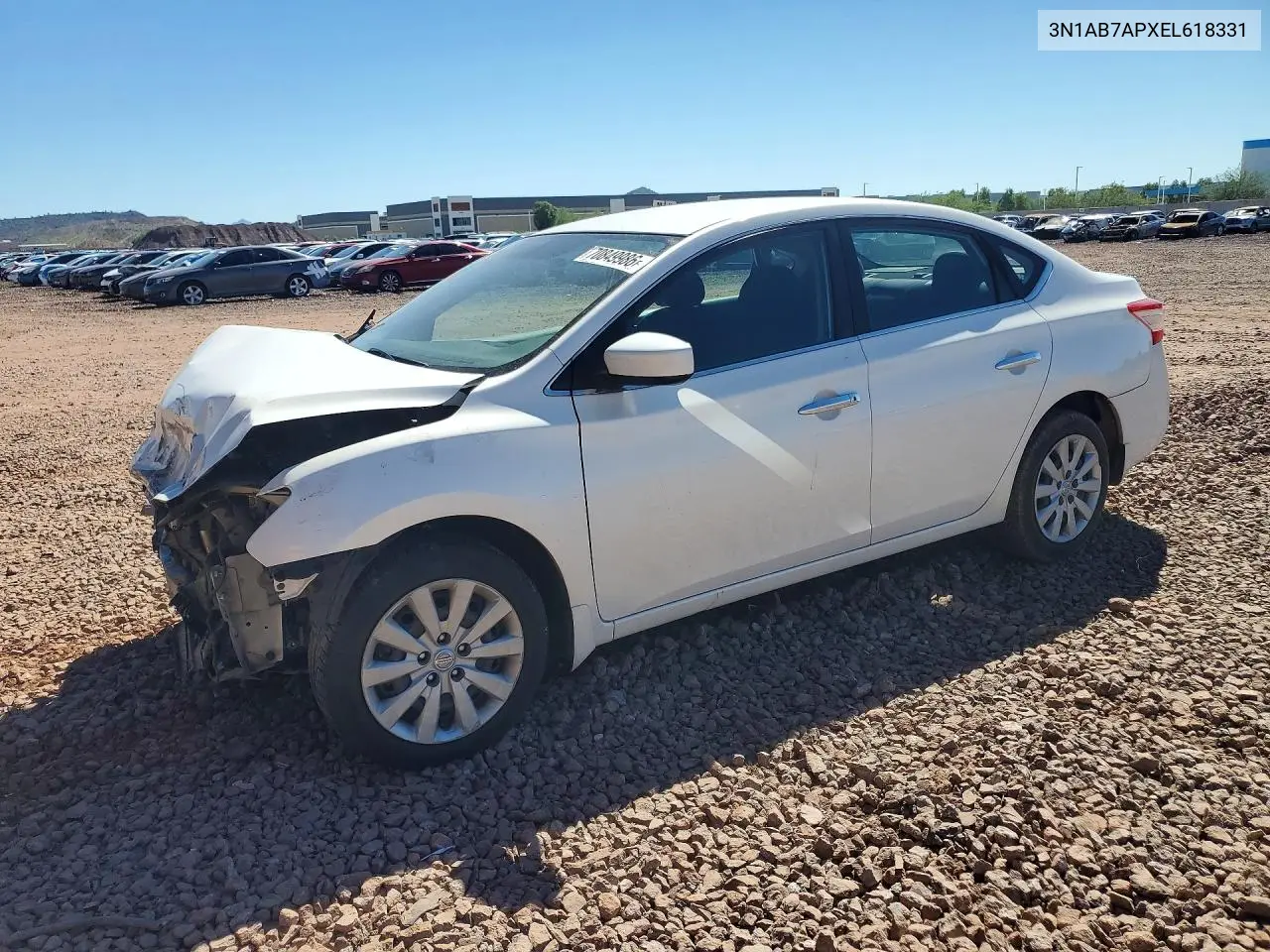 NISSAN SENTRA 2014, VIN 3N1AB7APXEL618331