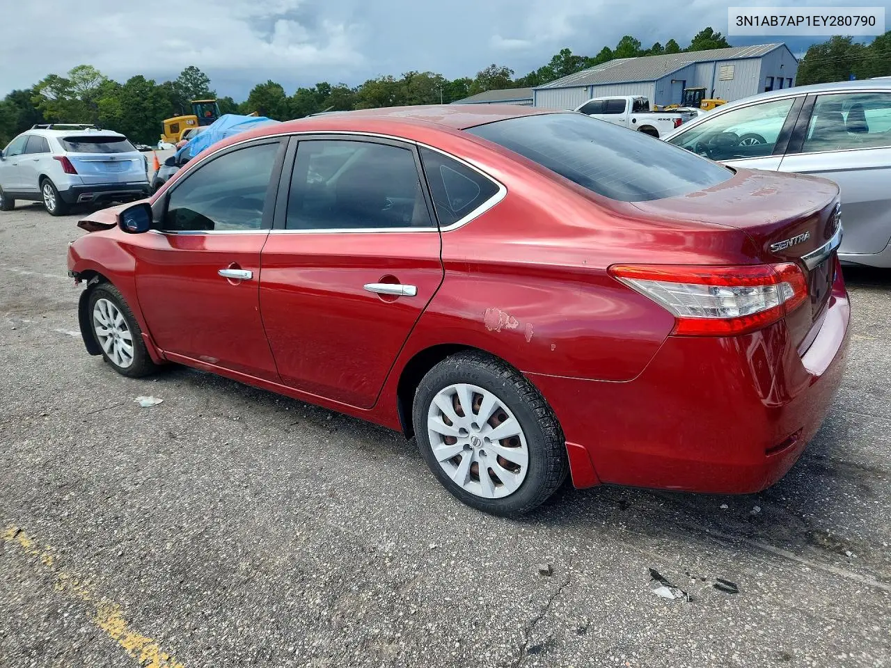 2014 NISSAN SENTRA VIN 3N1AB7AP1EY280790 — фото 2