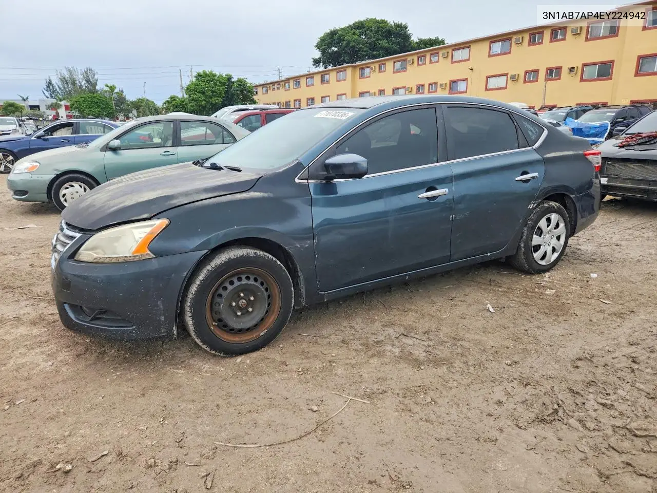 NISSAN SENTRA 2014, VIN 3N1AB7AP4EY224942