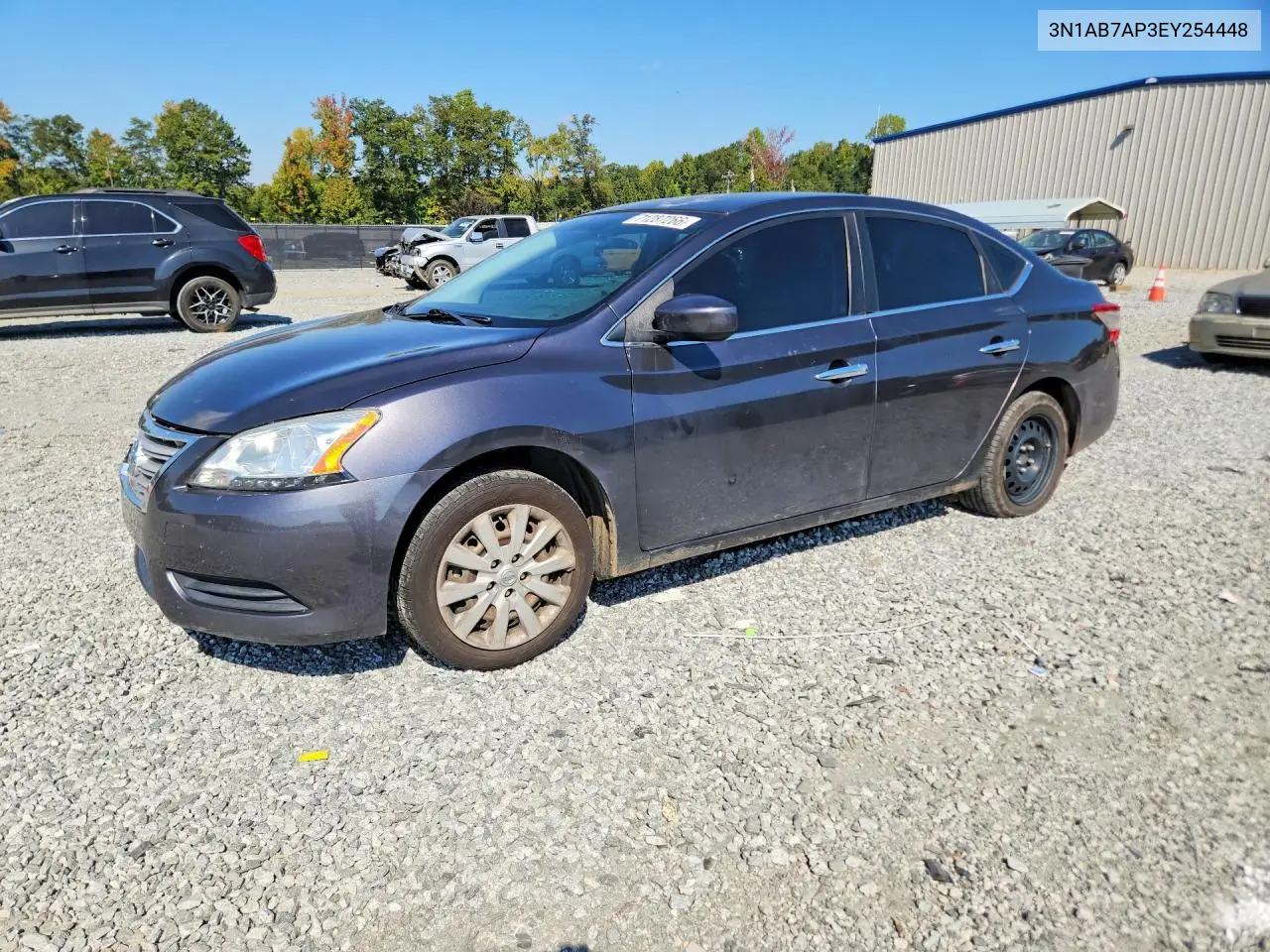 NISSAN SENTRA 2014, VIN 3N1AB7AP3EY254448