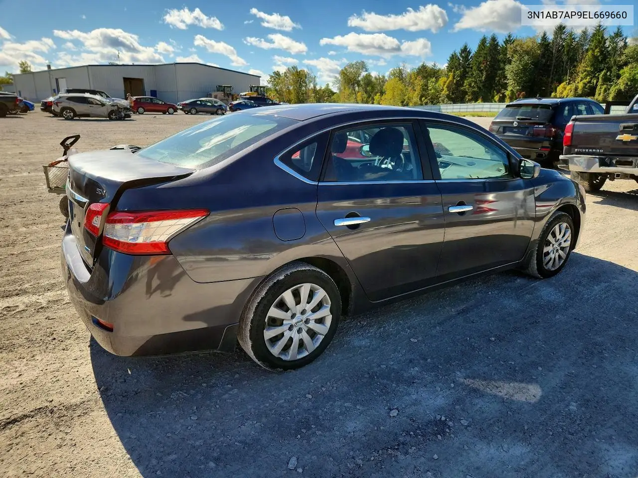 2014 NISSAN SENTRA VIN 3N1AB7AP9EL669660 — фото 3