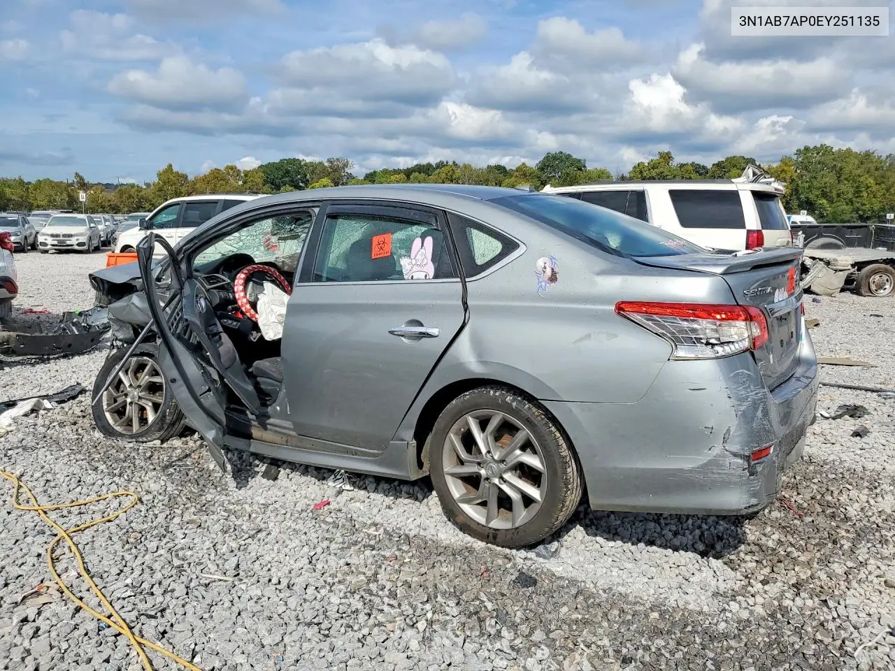 2014 NISSAN SENTRA VIN 3N1AB7AP0EY251135 — фото 2