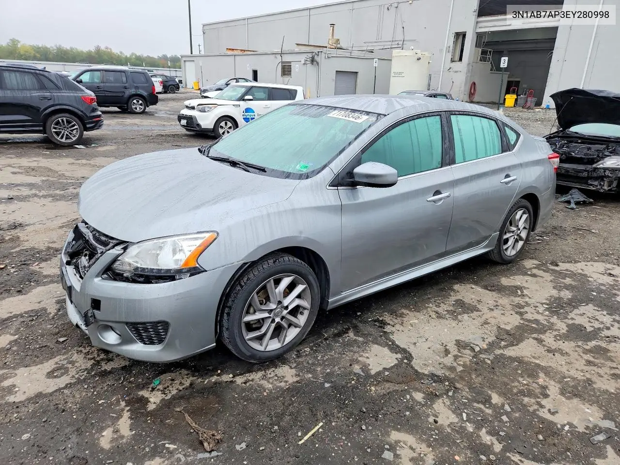 NISSAN SENTRA 2014, VIN 3N1AB7AP3EY280998