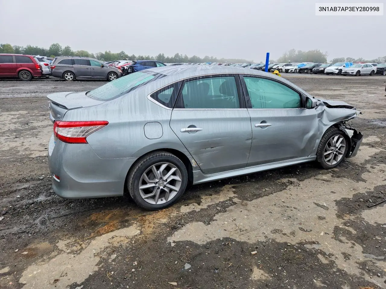 2014 NISSAN SENTRA VIN 3N1AB7AP3EY280998 — фото 3