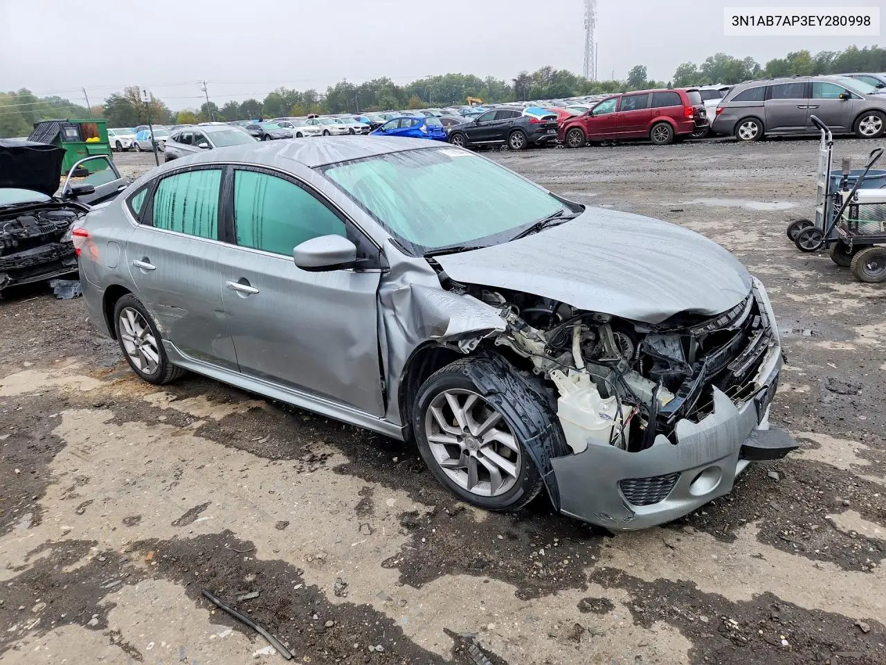 2014 NISSAN SENTRA VIN 3N1AB7AP3EY280998 — фото 4