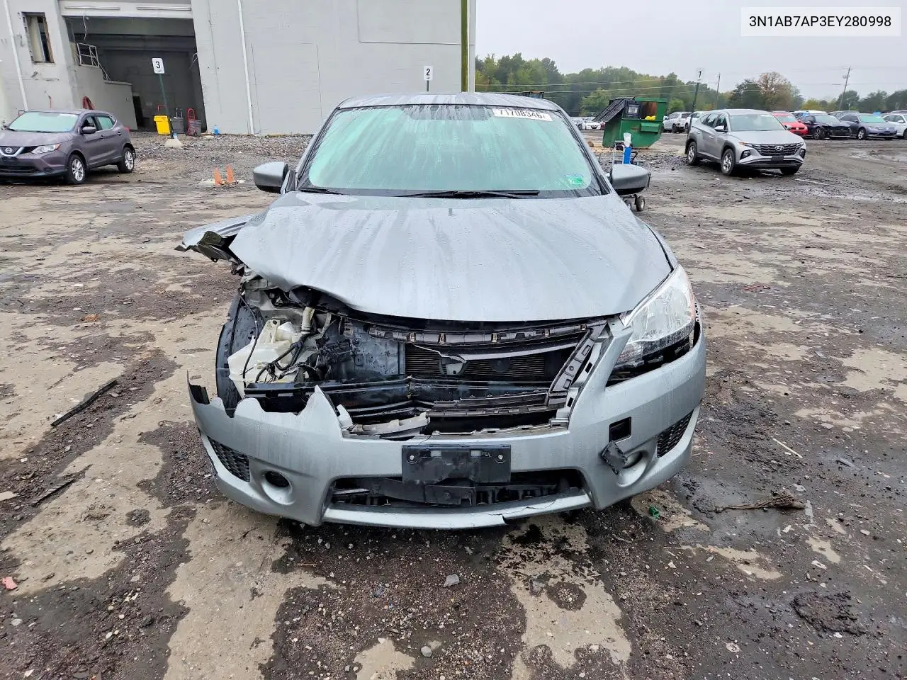 2014 NISSAN SENTRA VIN 3N1AB7AP3EY280998 — фото 5