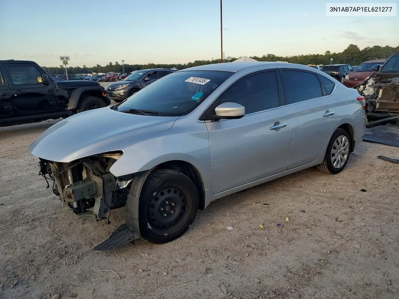 NISSAN SENTRA 2014, VIN 3N1AB7AP1EL621277