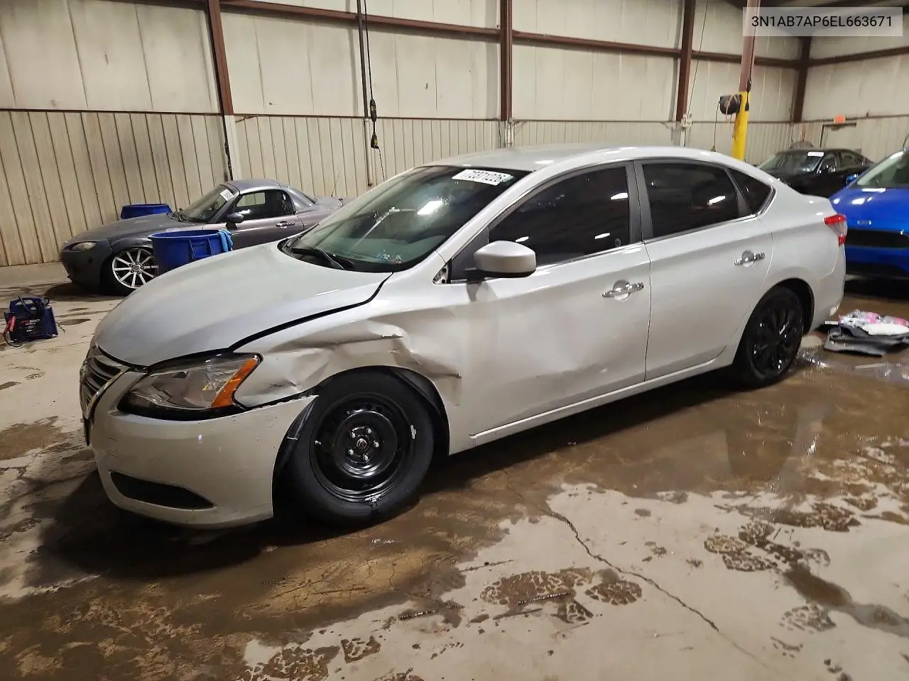 NISSAN SENTRA 2014, VIN 3N1AB7AP6EL663671