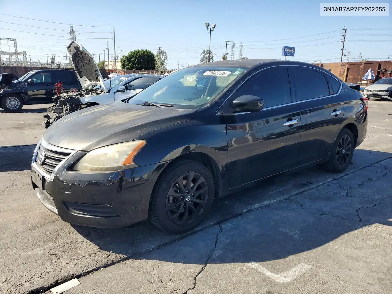 NISSAN SENTRA 2014, VIN 3N1AB7AP7EY202255