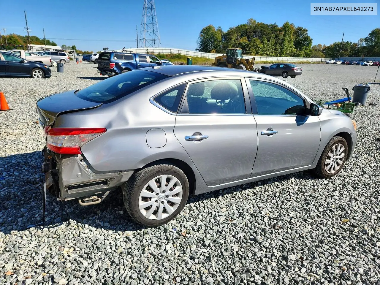 2014 NISSAN SENTRA VIN 3N1AB7APXEL642273 — фото 3