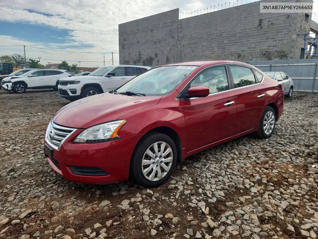NISSAN SENTRA 2014, VIN 3N1AB7AP9EY266653