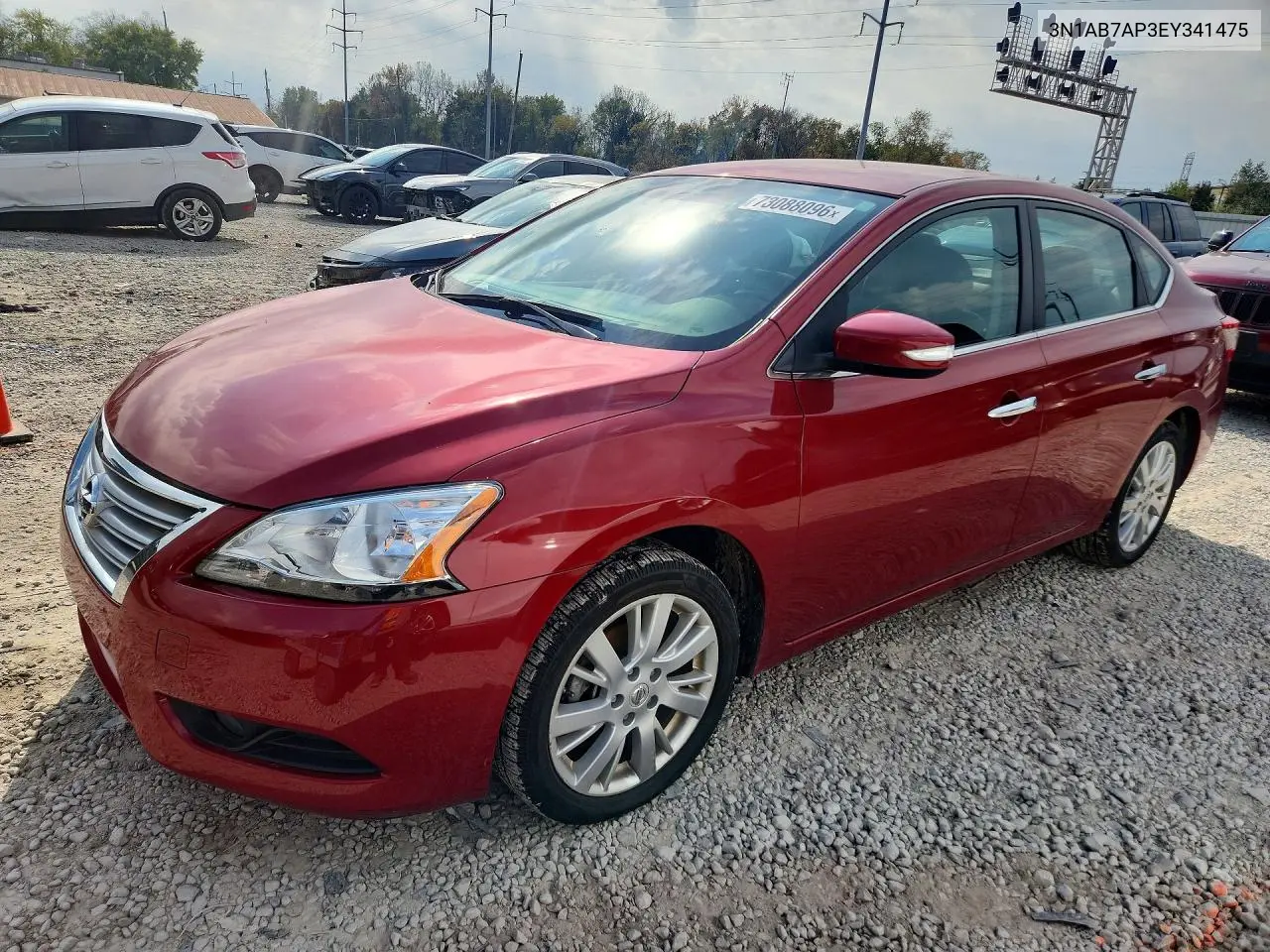 NISSAN SENTRA 2014, VIN 3N1AB7AP3EY341475