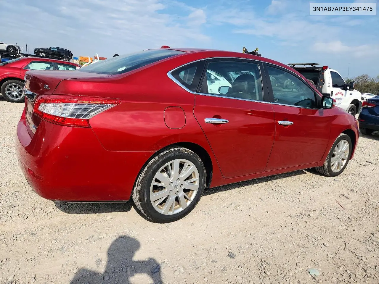 2014 NISSAN SENTRA VIN 3N1AB7AP3EY341475 — фото 3