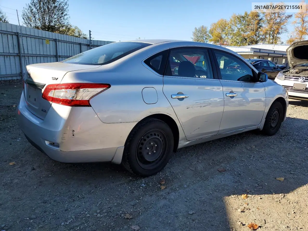 2014 NISSAN SENTRA VIN 3N1AB7AP2EY215561 — фото 3