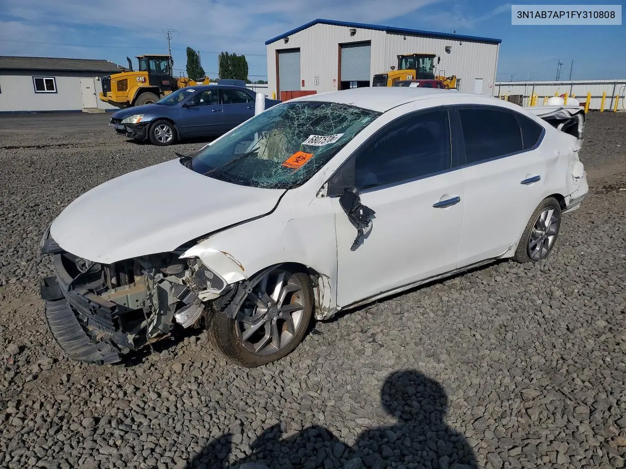 NISSAN SENTRA 2015, VIN 3N1AB7AP1FY310808