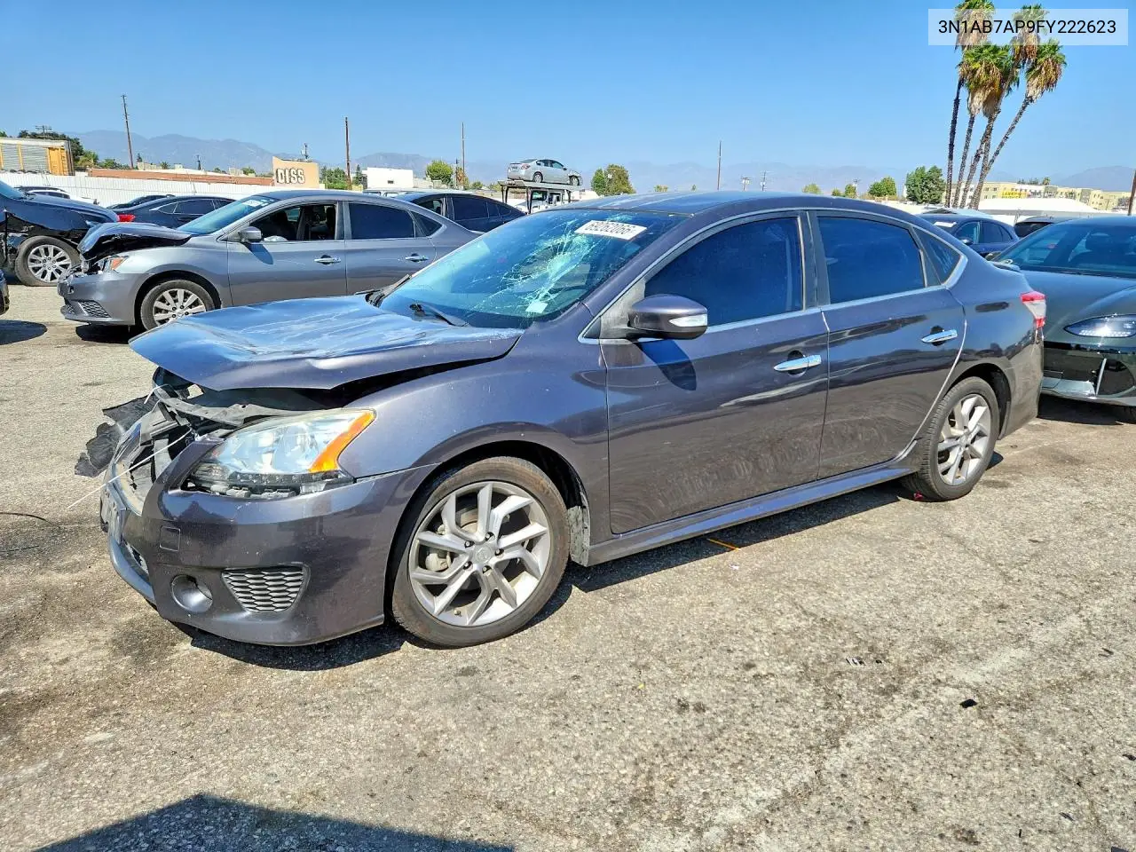 NISSAN SENTRA 2015, VIN 3N1AB7AP9FY222623
