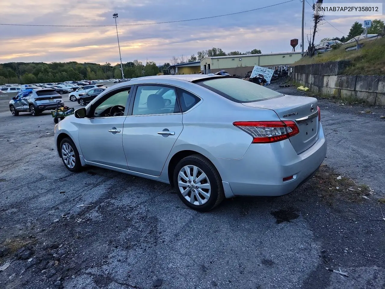 2015 NISSAN SENTRA VIN 3N1AB7AP2FY358012 — фото 2