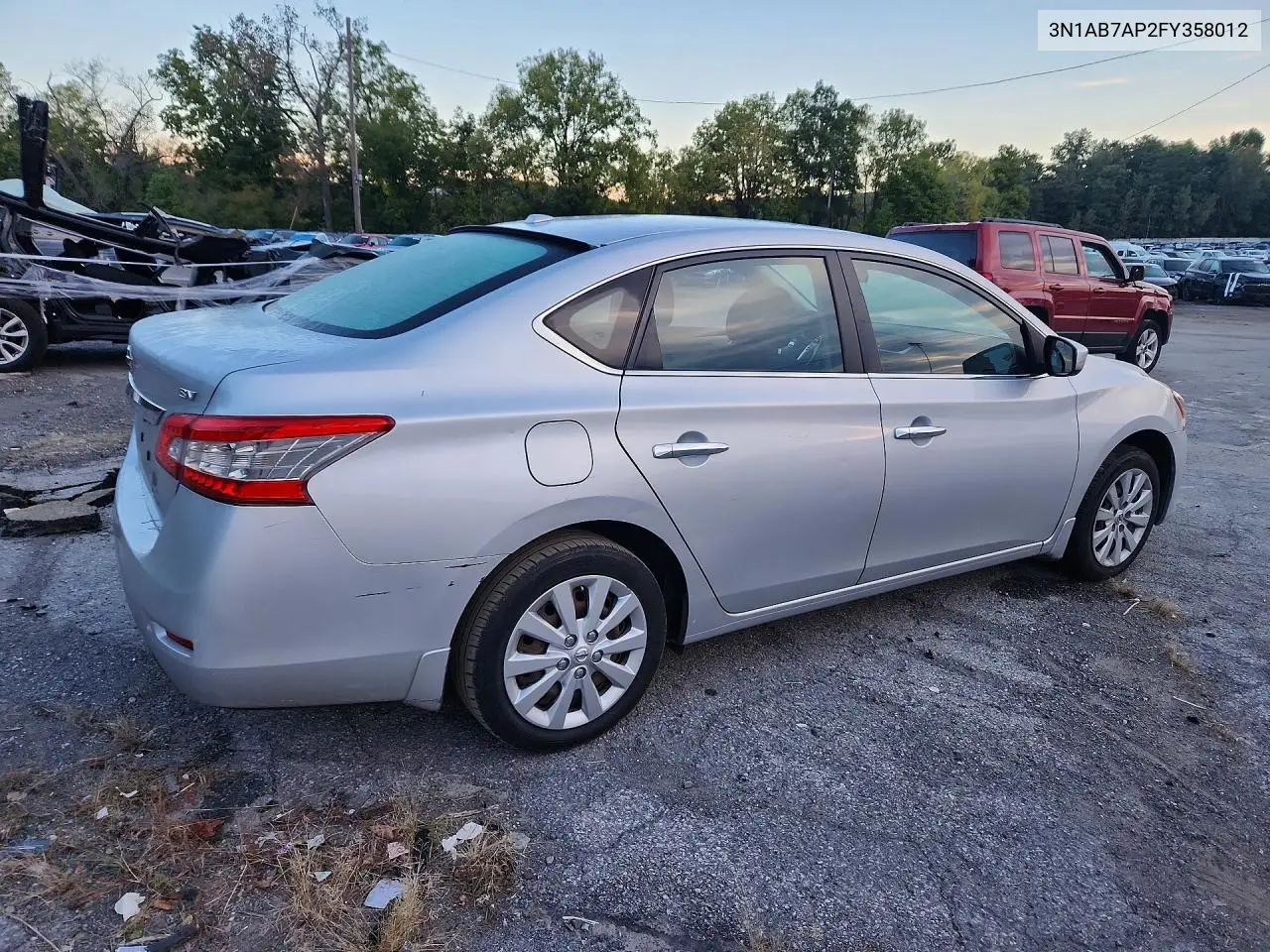 2015 NISSAN SENTRA VIN 3N1AB7AP2FY358012 — фото 3