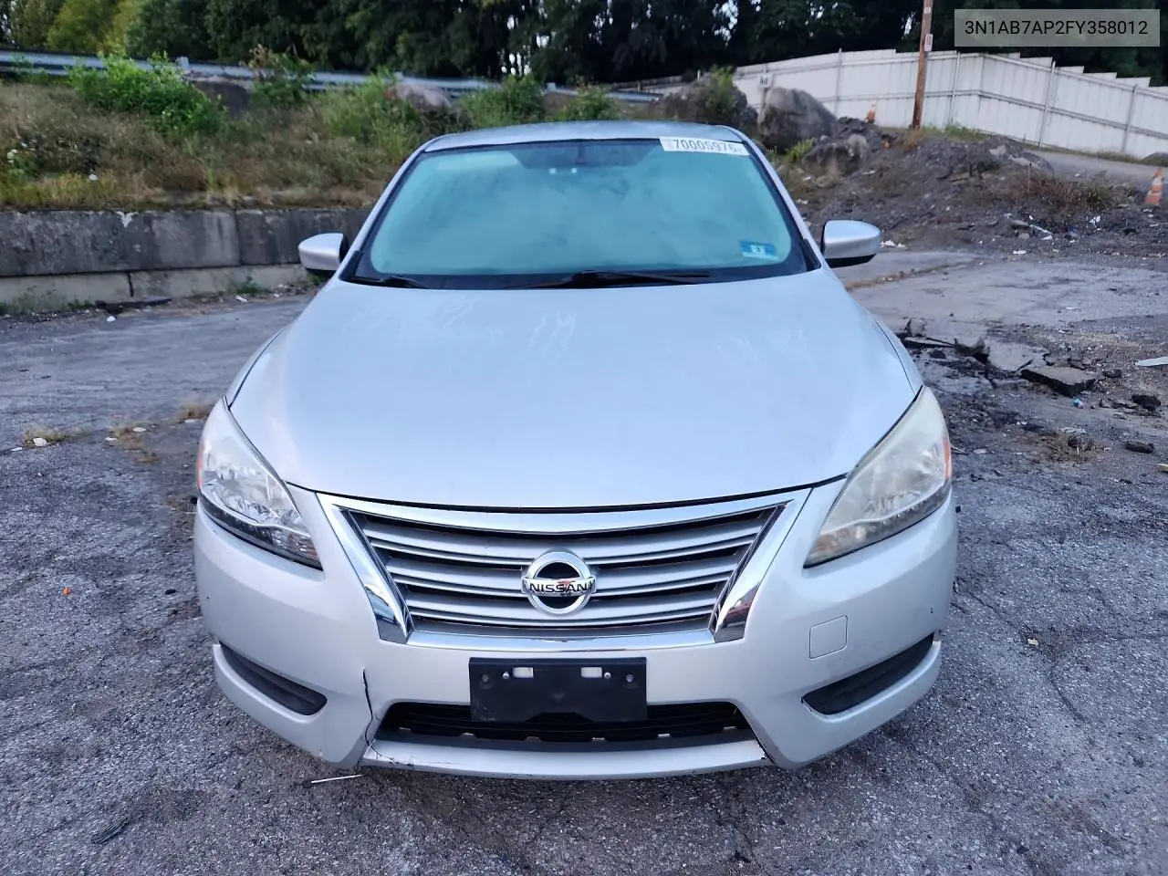 2015 NISSAN SENTRA VIN 3N1AB7AP2FY358012 — фото 5