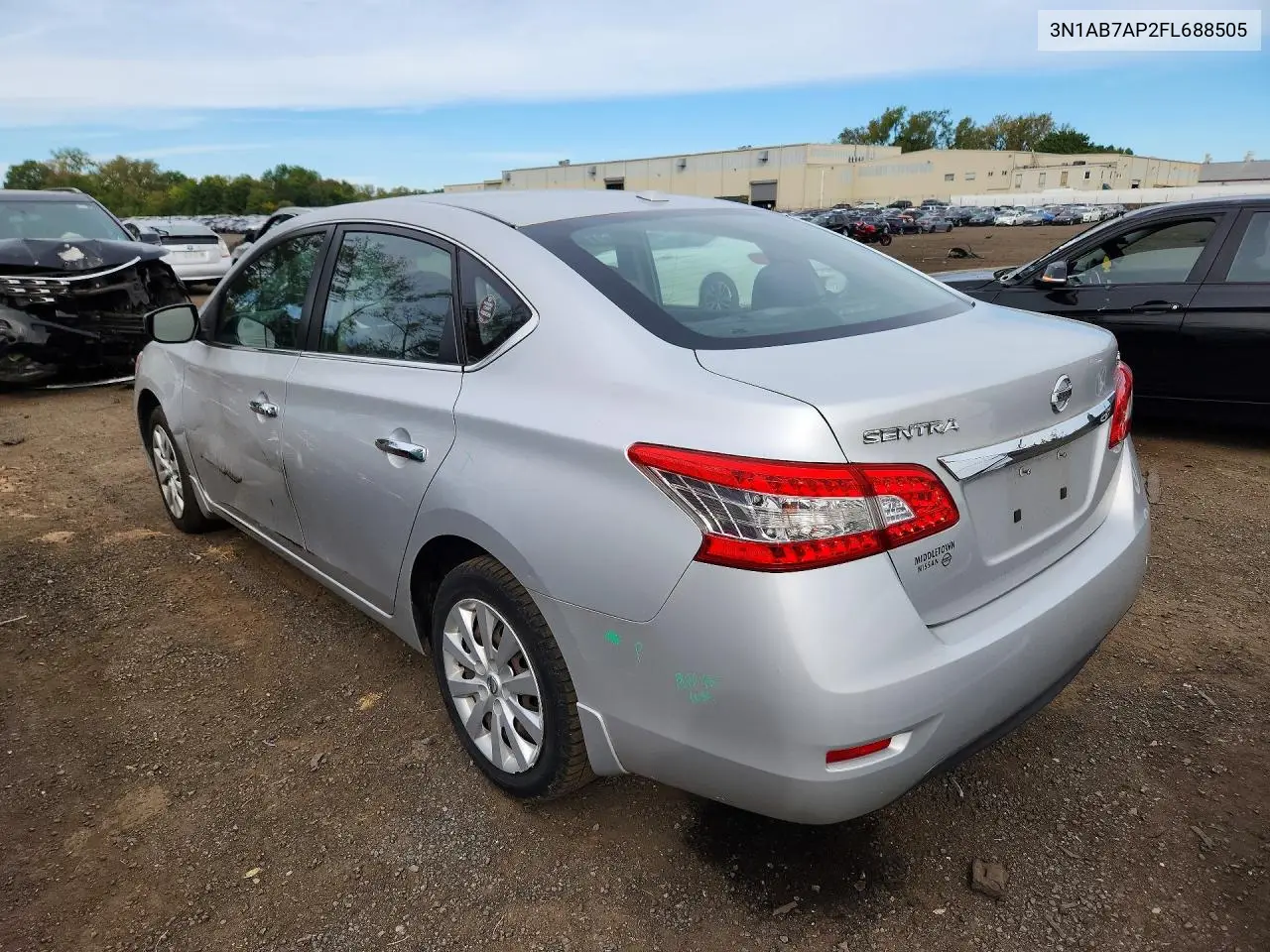 2015 NISSAN SENTRA VIN 3N1AB7AP2FL688505 — фото 2