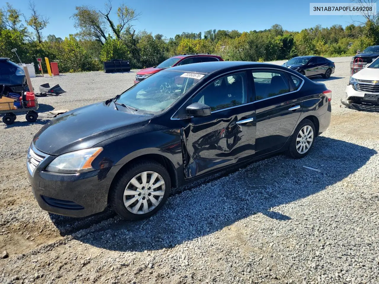 NISSAN SENTRA 2015, VIN 3N1AB7AP0FL669208