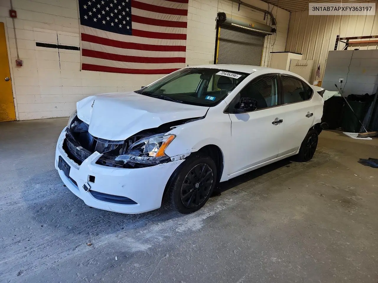 NISSAN SENTRA 2015, VIN 3N1AB7APXFY363197