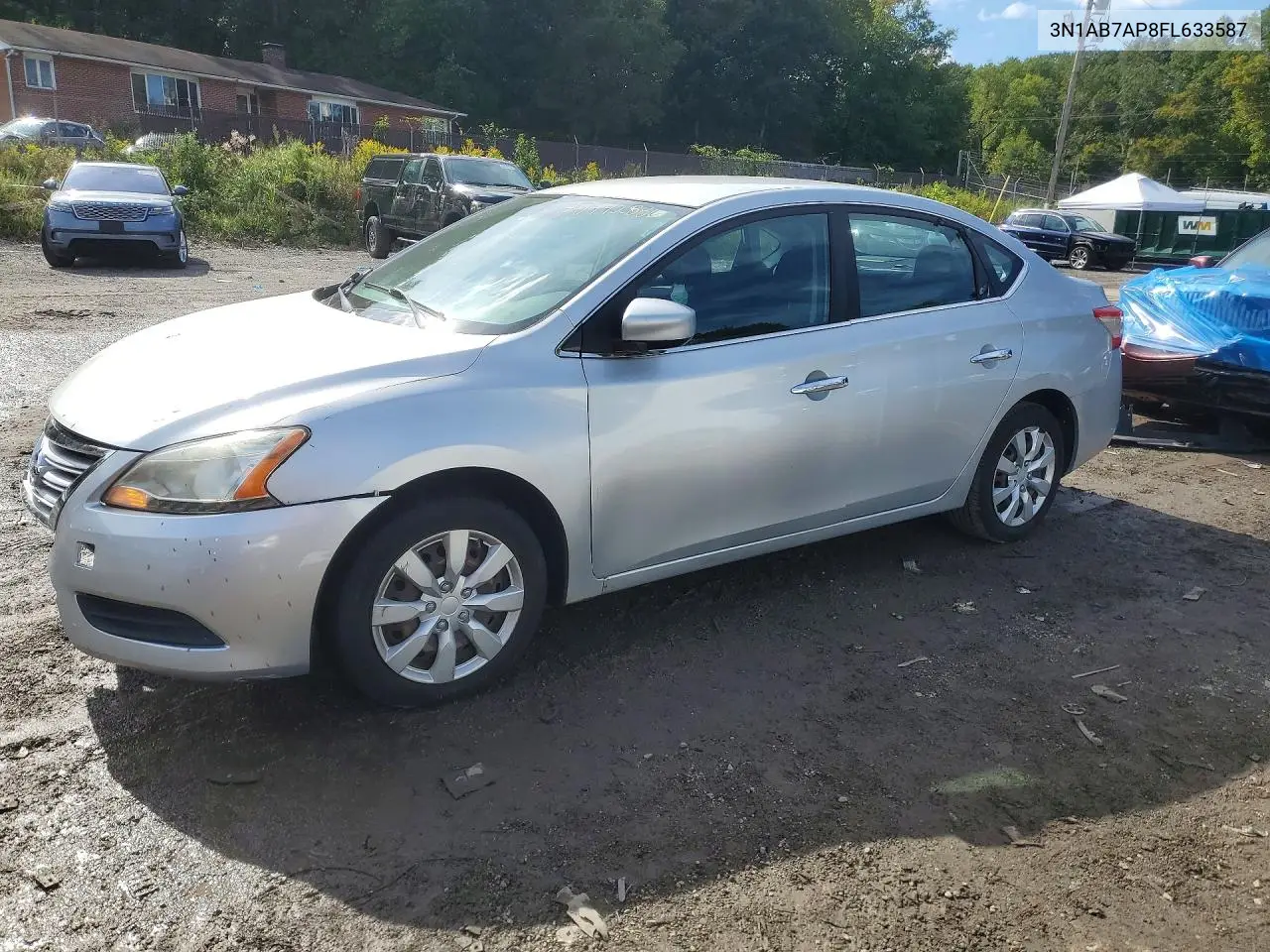 NISSAN SENTRA 2015, VIN 3N1AB7AP8FL633587