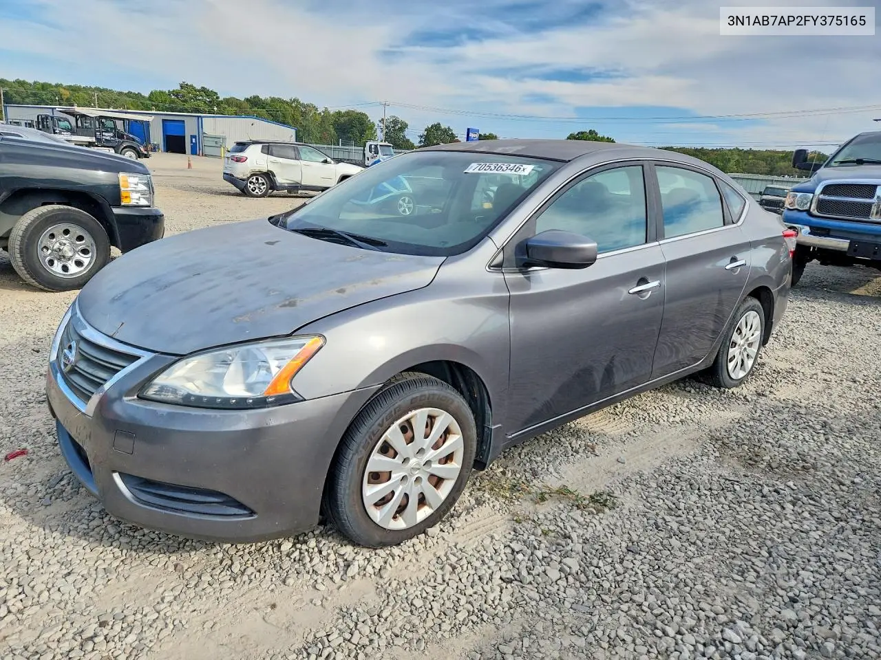 NISSAN SENTRA 2015, VIN 3N1AB7AP2FY375165