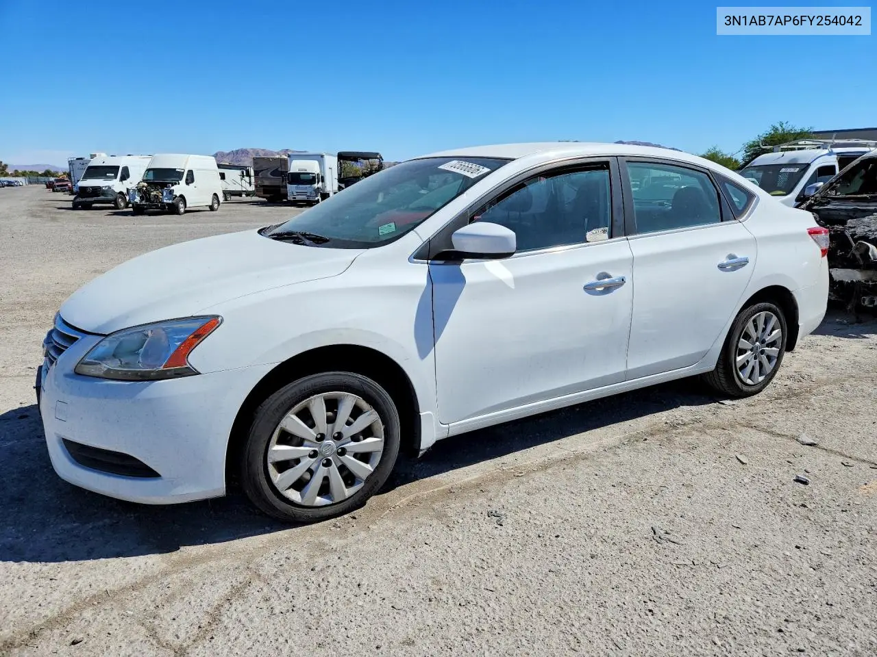 NISSAN SENTRA 2015, VIN 3N1AB7AP6FY254042