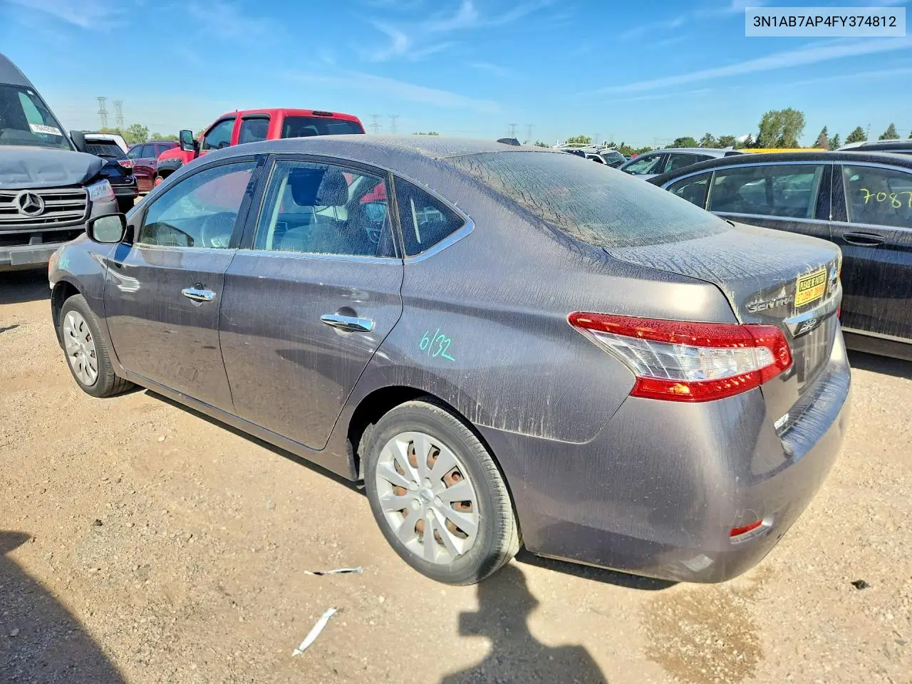 2015 NISSAN SENTRA VIN 3N1AB7AP4FY374812 — фото 2