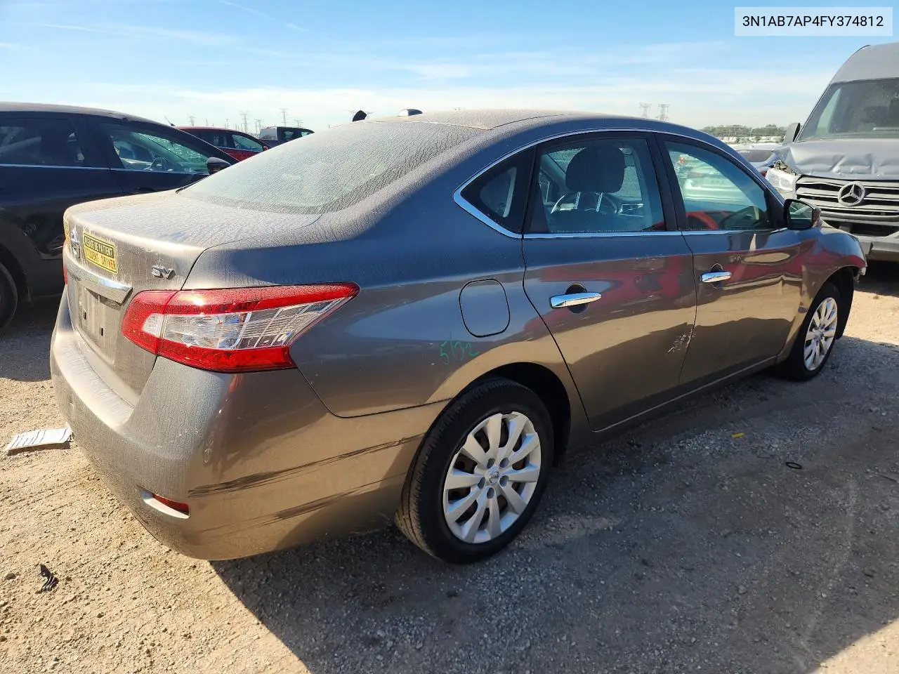 2015 NISSAN SENTRA VIN 3N1AB7AP4FY374812 — фото 3